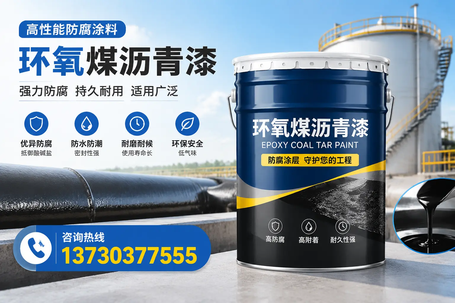 环氧煤沥青漆的耐久性分析，适合北屯的使用场景